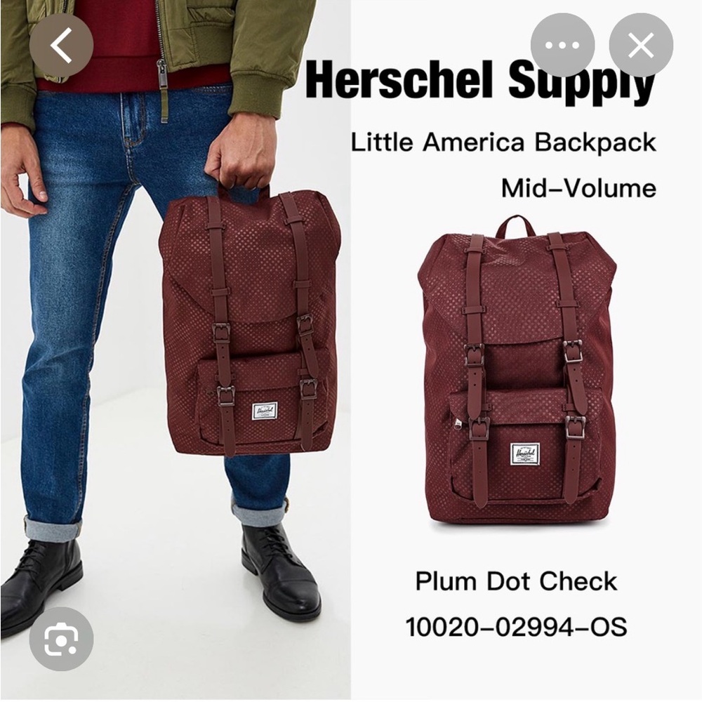 Herschel Little America Burgundy Backpack